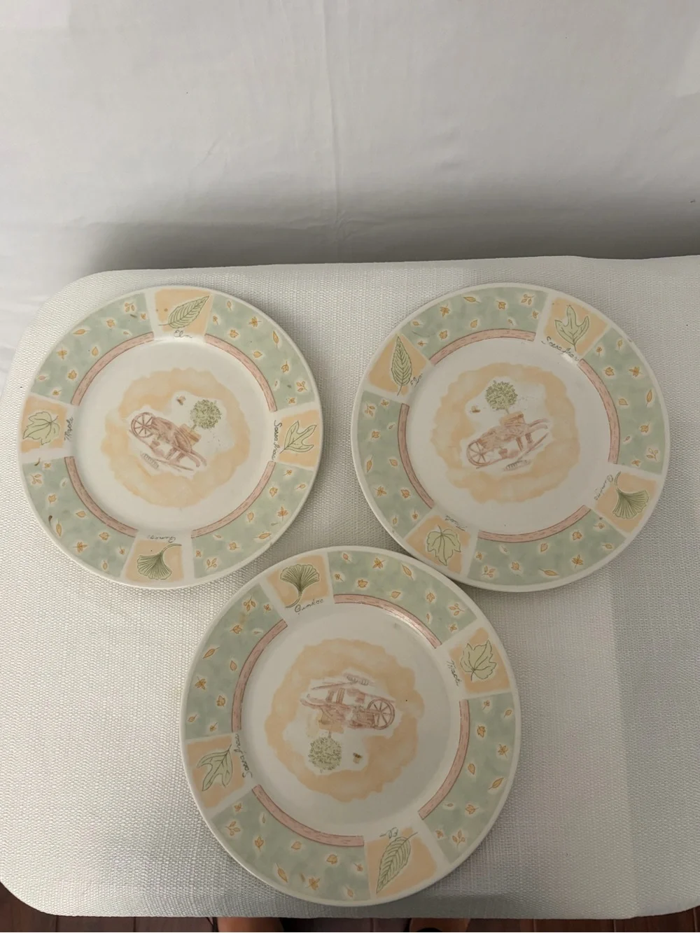 Country Garden 8856 Stoneware Plates Set of 3 (F280)
